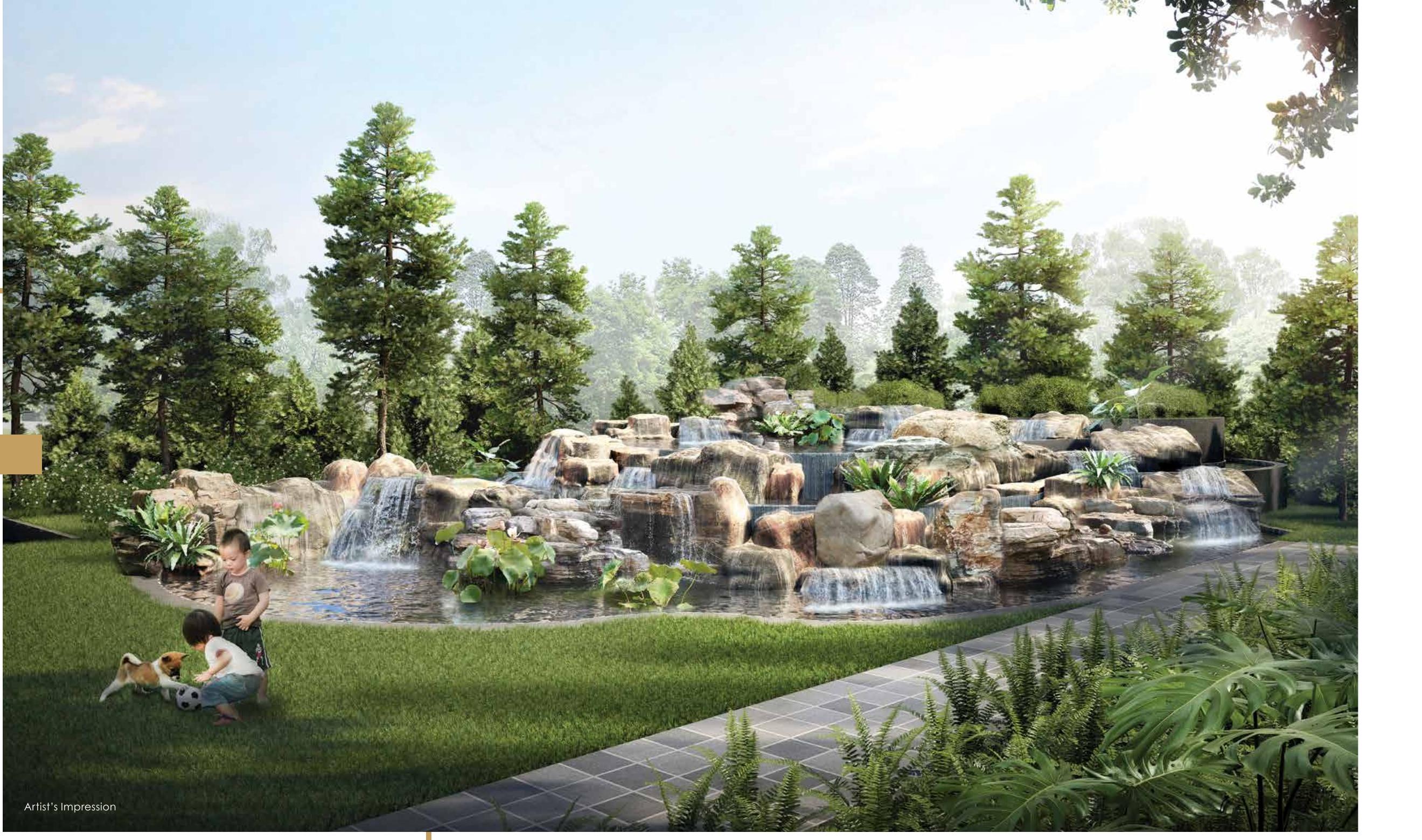 Belgravia Ace Whispering Pond with Waterfall